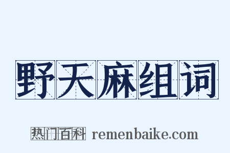 野天麻组词是什么意思的图片